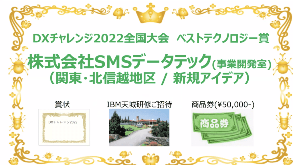 IBM「DXチャレンジ2022」コンテストでベストテクノロジー賞を受賞