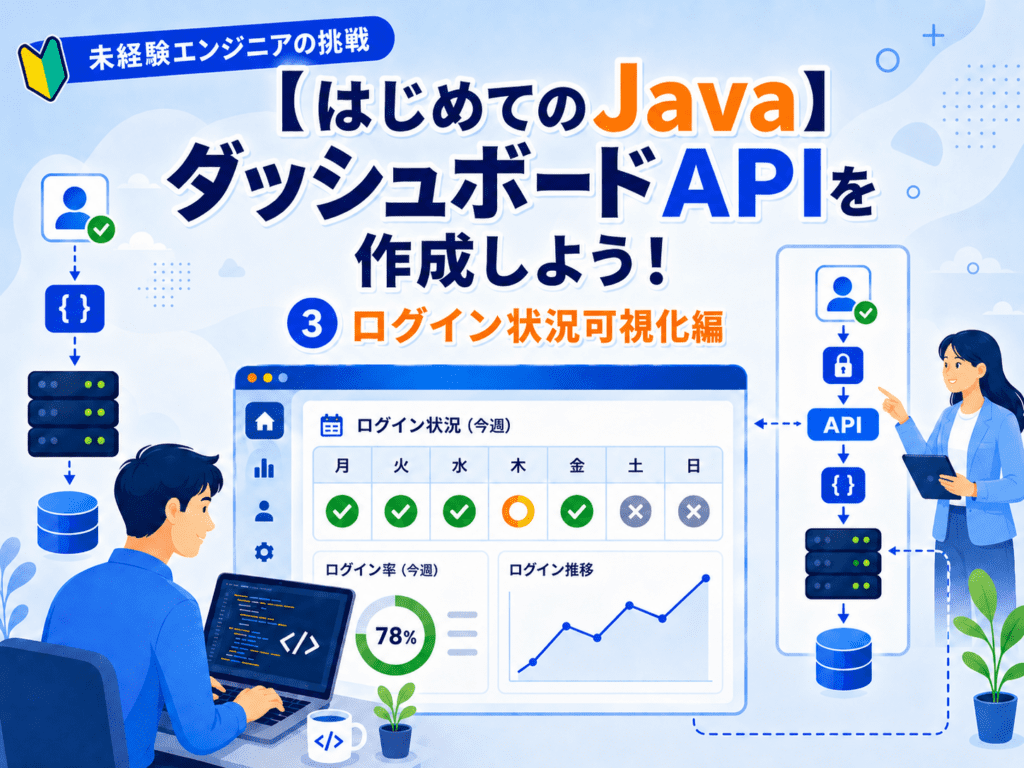 【はじめてのJava】ダッシュボードAPIを作成しよう!③ログイン状況可視化編